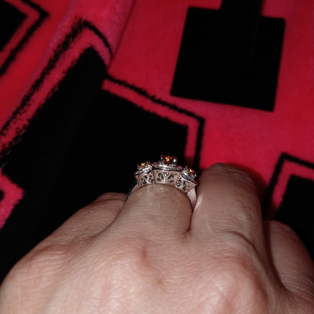Sterling Silver Chocolate CZ Ring - Picture 10 of 13